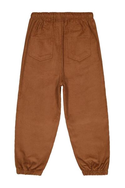 Civil Boys Lace-Up Joger Velvet Pants for Ages 6-9 - Brown 9-10 Years