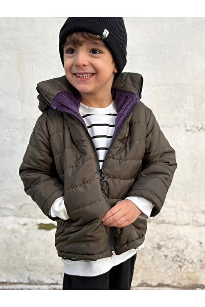 FREE ARSLAN COLLECTİON Palton matlasat pentru copii, căptușit cu pluș, detașa...