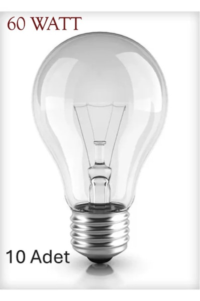World 60 Watt E27 Akkor Ampul Sarı Işık 10 Adet