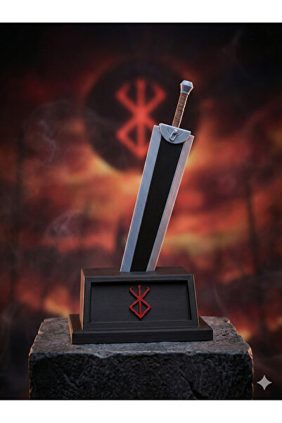 Anka Atolye Berserk Guts Dragon Slayer Kılıcı Minyatür Figürü (23cm) - 3D Baskı Anime Temalı Dekorasyon