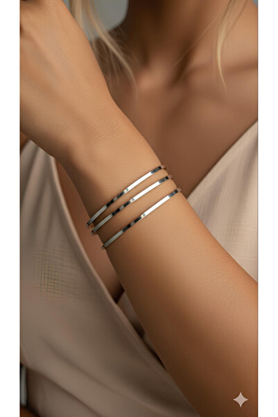 İNN JEWELLERY Çelik Ajda Bilezik Kararmaz Antialerjik (6.0mm) 3 ADET FİYATIDI...