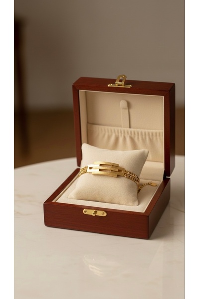 İNN JEWELLERY Steel Bracelet, Tarnish-Free, Anti-Allergenic, Ribbed Design (2 Years Importer Warranty)