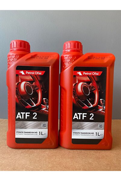 Petrol Ofisi (2 Adet) ATF 2 Kırmızı Renk 1 Litre Direksiyon ATF Yağı (10/2025...