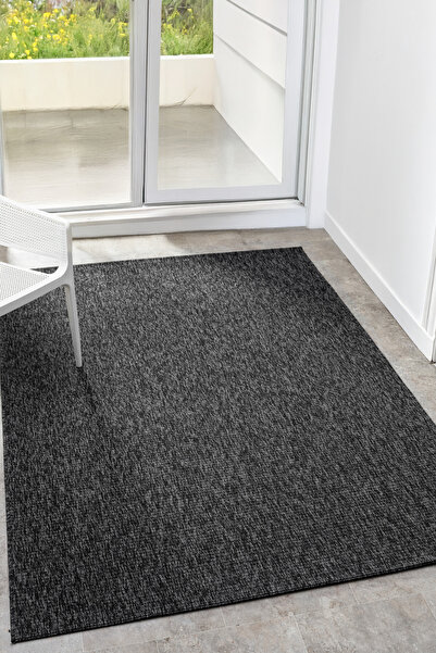 Colore Home Jute Straw Anthracite Knitted Non-Slip Base Washable Sisal Carpet Jute Runner