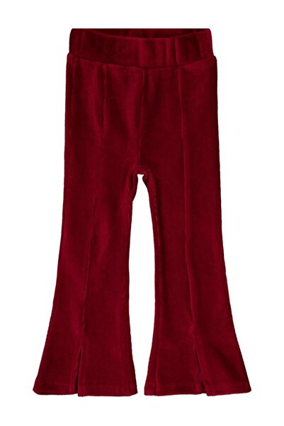 Civil Girls Slit 2-5 Years Old Leggings - Claret Red 5-6 Years Old