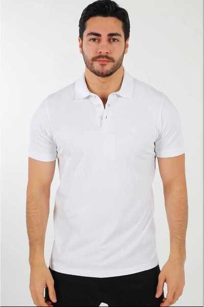 Brango POLO YAKA BEYAZ KISA KOL ERKEK TİŞÖRT