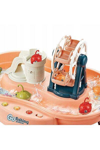 Matadi Interactive fishing table with music and water mill Go Fishing Pink
