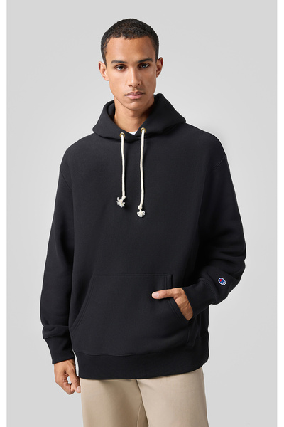Champion Hooded Sweatshirt Men's Black Sweatshirt - 220705-Kk001