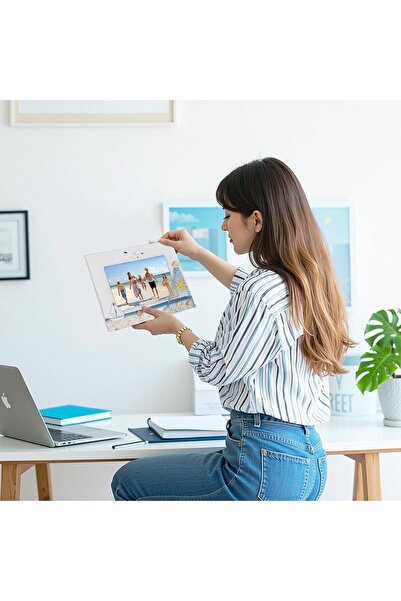 KASTWAVE Desktop Wooden Photo Frame 6x4 Inch – Mediterranean Beach/Nautical Theme