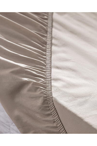 Madame Coco Manon Single 100% Cotton Ranforce Fitted Sheet - Dark Beige