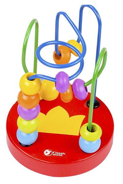 Rossie Ahşap Boncuklar Montessori Mama Sandalyesi Oyuncağı | 1 yaş+ | & Classic