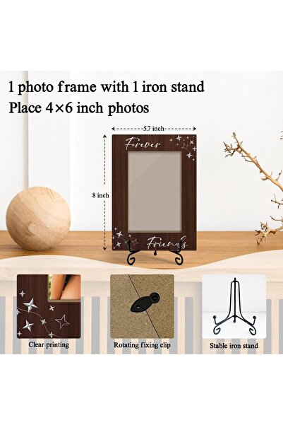 Yuansail Best Friends 4x6 Wooden Picture Frame -
