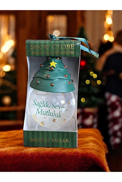 AGT Kar Küresi Yılbaşı Ağaç Süsü 6x4 cm