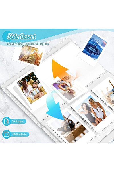 X SPRING Pockets Photo Album, 96 Pockets Capacity Instant Photo Album for Mini Pictures