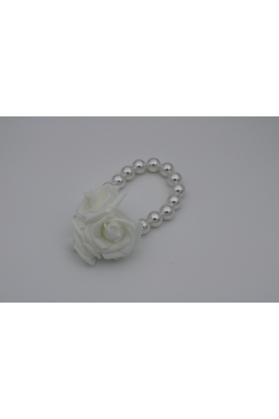 Paperla Bratara nunta perle alb