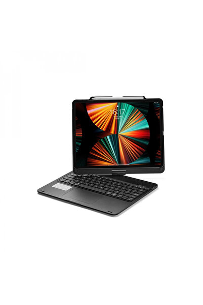 byhodi Ipad pro 12.9 (2021) case magic rotating keyboard tablet case - black