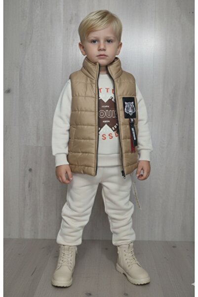 Nellino طقم رياضي للأولاد مكون من سترة منفوخة بسحاب وبنطلون رياضي سميك