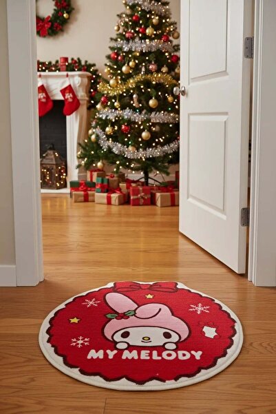 SANRIO Lisanslı Yılbaşı Koleksiyonu Küçük Halı - My melody 60Cm