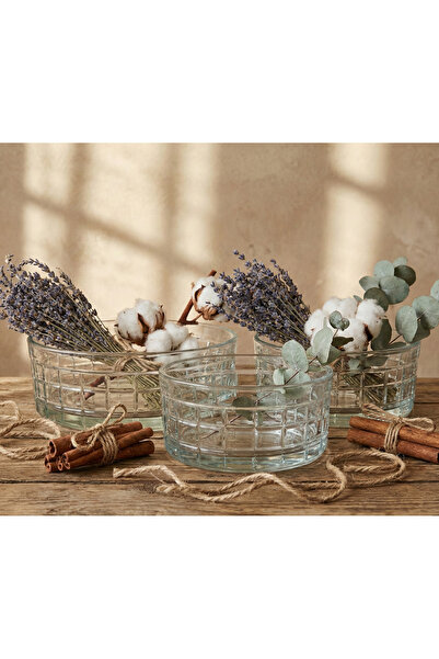 AKDEN STORE Cutting Decor Handcrafted 3-Piece Presentation Bowl 25/19/16cm