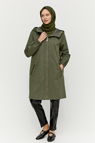 Setrms Taş Detaylı Kapüşonlu Pamuk Kap