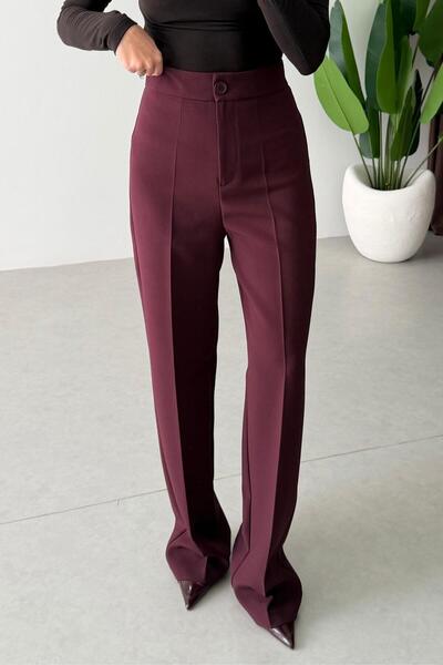 ECEMİ Perla Mürdüm Palazzo Paça Pantolon