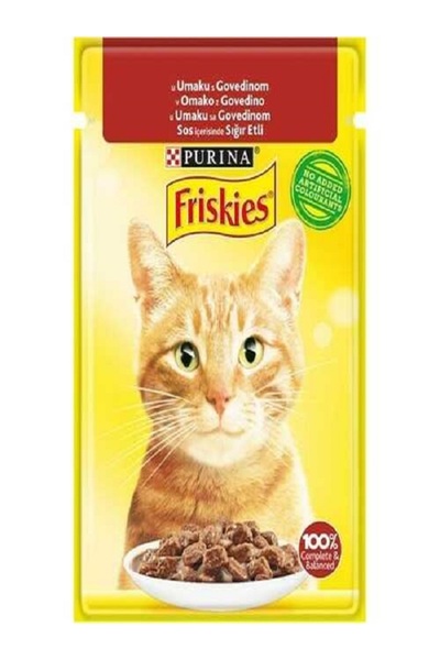 Friskies Purina 5 Promises Sığır Etli Yaş Kedi Maması 85 gR