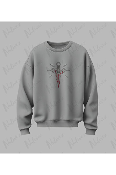 Nulivez Anime Back Printed High Quality Unisex Oversized O Neck Sweatshirt