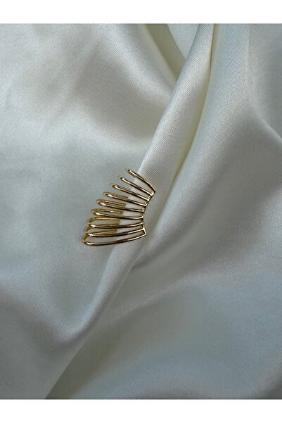 Eylülün Takısı Kadın Gold Renk Çoklu Şerit Kıkırdak Küpe