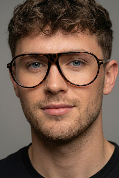 Chunky Frame Celly Unisex Leopard Frame Blue Block Blue Light Protection Screen Glasses