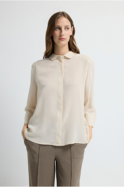 adL Bebe Yaka İpek Gömlek