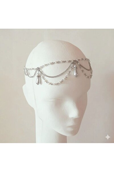 Shiklik İnci Zincir Kadın Detaylı Saç Aksesuarı