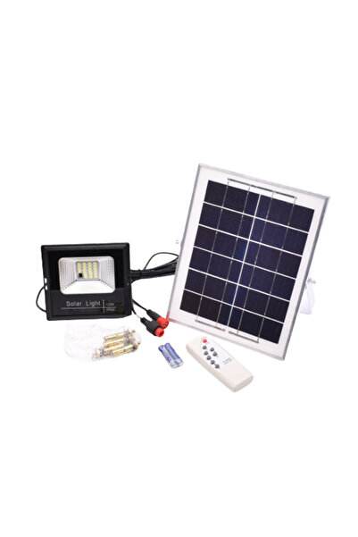 KlaussTech Προβολέας LED με ηλιακό πάνελ, ισχύς 10W, τηλεχειριστήριο, μαύρο