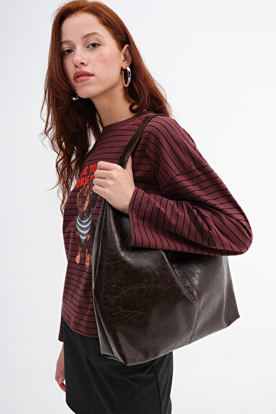 Addax Τσάντα χειρός και ώμου από συνθετικό δέρμα Ç1058