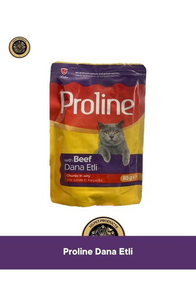 Proline Pouch Jelly Jöle İçinde Et Parçacıklı Dana Etli Yaş Kedi Maması 85 gr