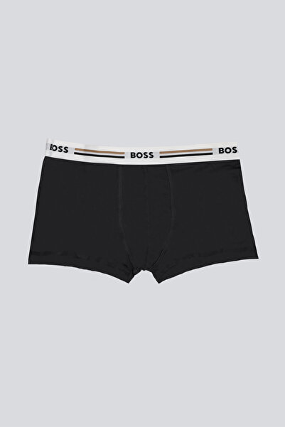 BOSS Men's Brand Logo Elastic Waist Navy Blue Boxer 50492200-972
