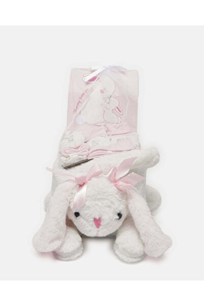 REDTAG مجموعة هدايا للأطفال من الأرنب الأبيض والوردي (8 قطع)