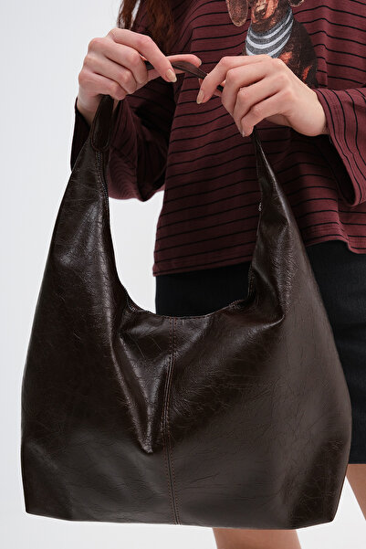 Addax Τσάντα χειρός και ώμου από συνθετικό δέρμα Ç1058