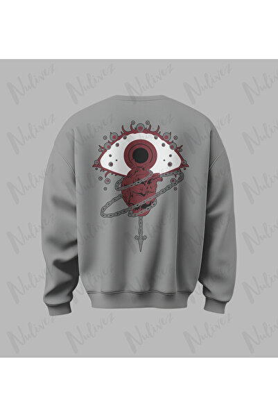 Nulivez Anime Back Printed High Quality Unisex Oversized O Neck Sweatshirt