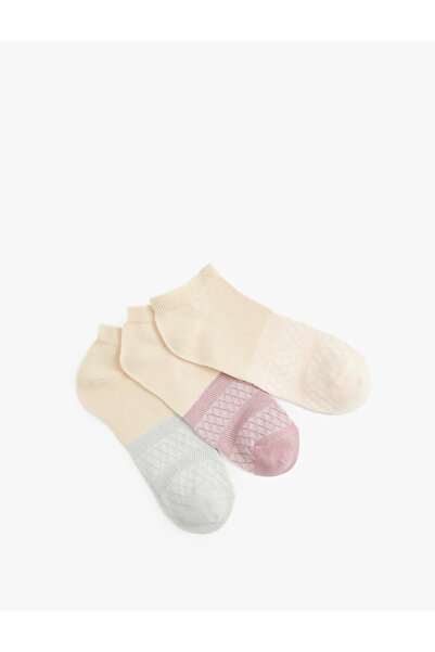 Koton Patterned 3-Piece Booties Socks Set