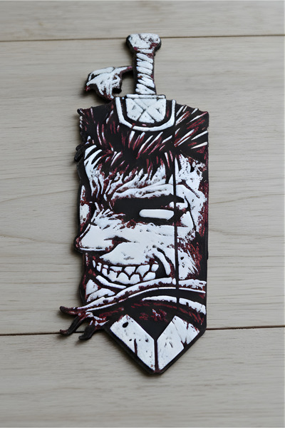 Anka Atolye Berserk - Guts Kitap Ayracı - 3D Baskı Anime Temalı Ayraç