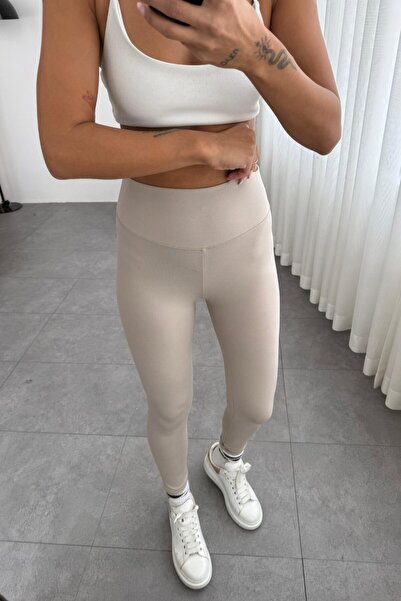 Le Savu Shilsee Women's High Waist Tummy Control Leggings Stone
