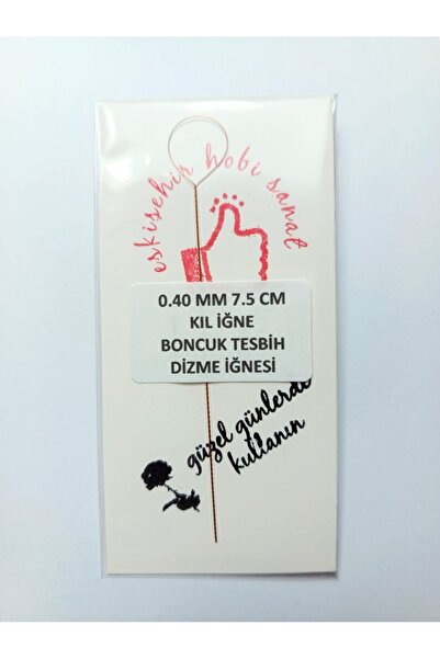 Eskişehir hobi sanat 0,40 mm 7,5 cm 1 bucată ac cu peri, ac pentru împletirea mărgelelor pentru rugăciune, ac pentru ghidaj, ac pentru Carnıyarık