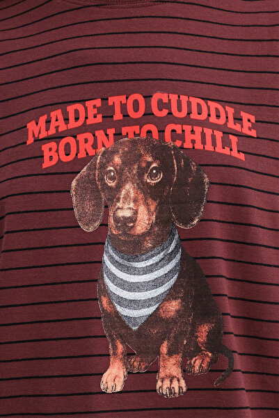 Addax Μπλουζάκι με μακριά μανίκια Dog με τύπωμα B10588