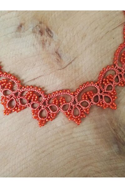 Ileanabiju Red necklace, frilled lace choker, red lace necklace, unique jewelry