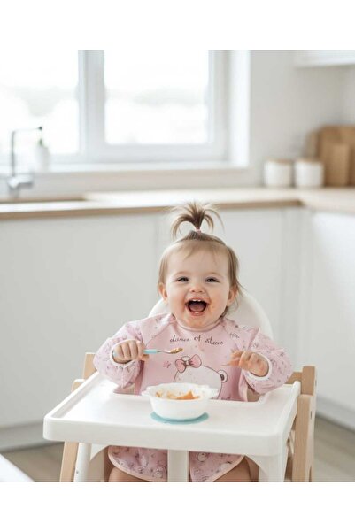 Bebechi مريلة لورا بيبي طويلة الأكمام مقاومة للسوائل للطعام والأنشطة