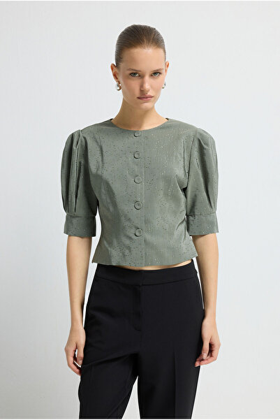 adL Kolları Büzgülü Gömlek