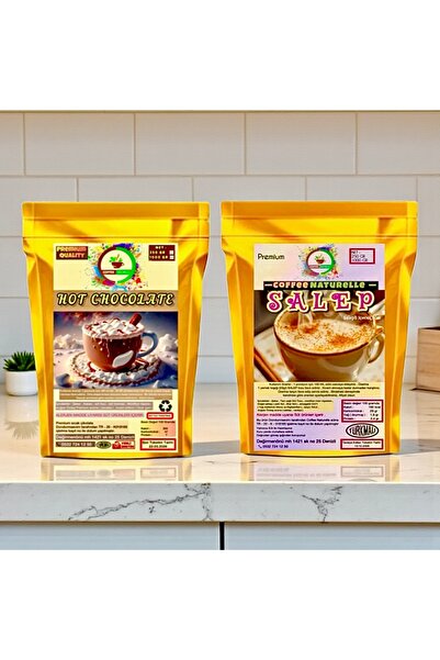 coffee Naturelle Sıcak Çikolata ve Salep 250 Gr x 2 - Premium Quality - Ekono...
