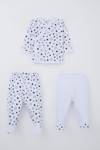 Breeze ملابس أطفال للأولاد حديثي الولادة، طقم من 3 قطع بنقشة نجوم، مناسب للأع...