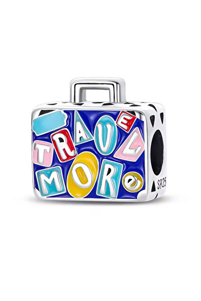 Fubena Travel More Yazılı Seyahat Çantası Boncuk Charm