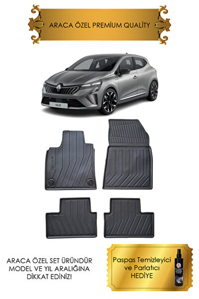 Sare Tuning Renault Clio 5 Uyumlu Paspas 2020 2021 2022 2023 2024 2025 Araca ...